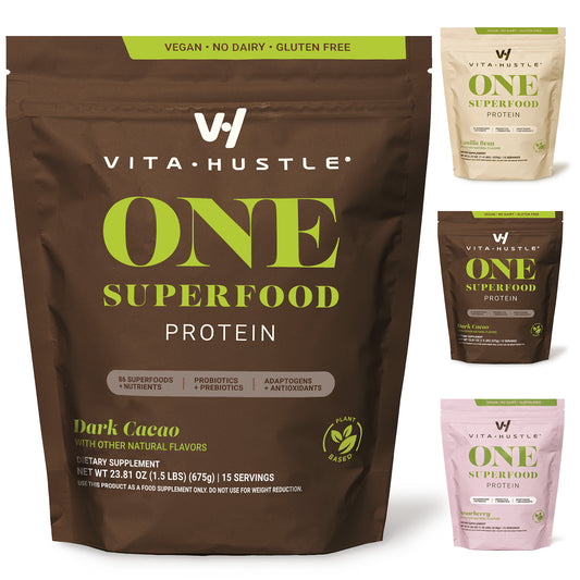 VitaHustle ONE Superfood Protein, 15 Svg Bag